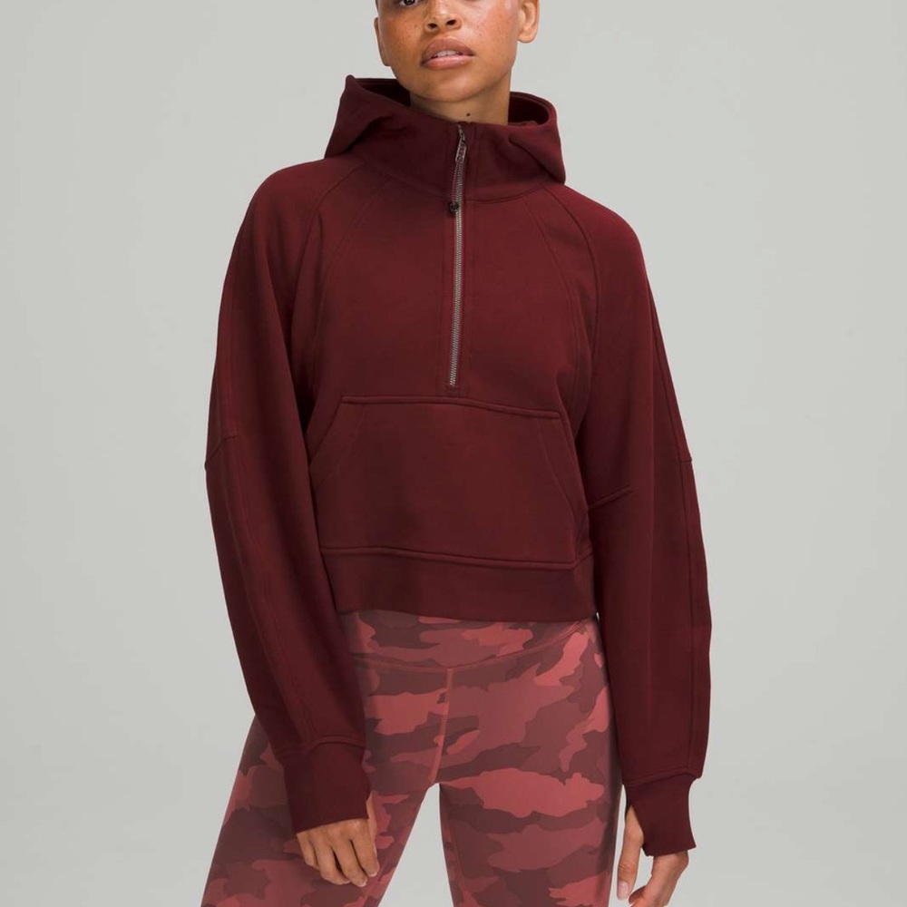 Lululemon half zip cropped scuba hoodie